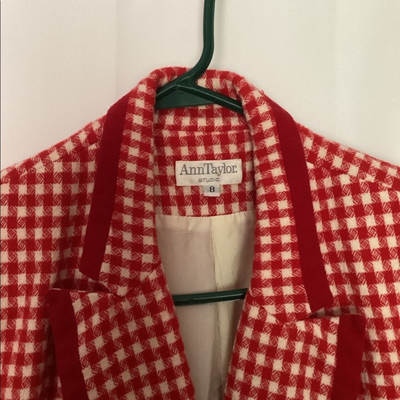 Vintage red thermal blazer with matching skirt - Picture 2 of 9